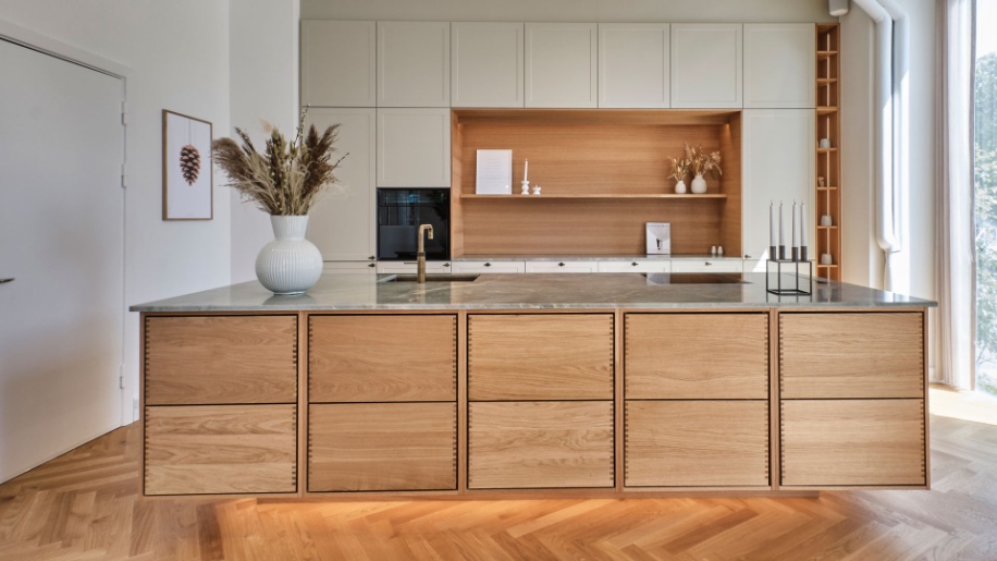 Forest fingertappede egetræsskuffer fra Tvis Køkken