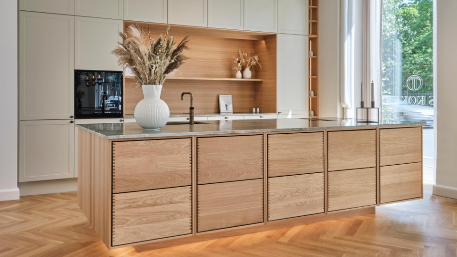 Forest fingertappede egetræsskuffer fra Tvis Køkken