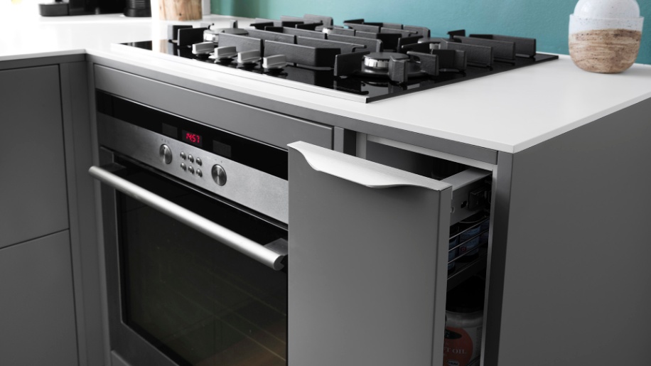 Future i stålgrå fra Tvis Køkken