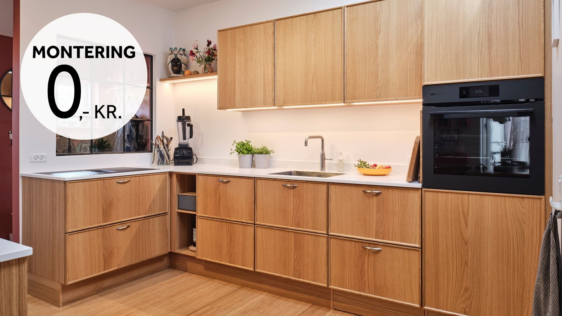 Få monteringen til 0,- kr. hos Tvis køkken i en begrænset periode